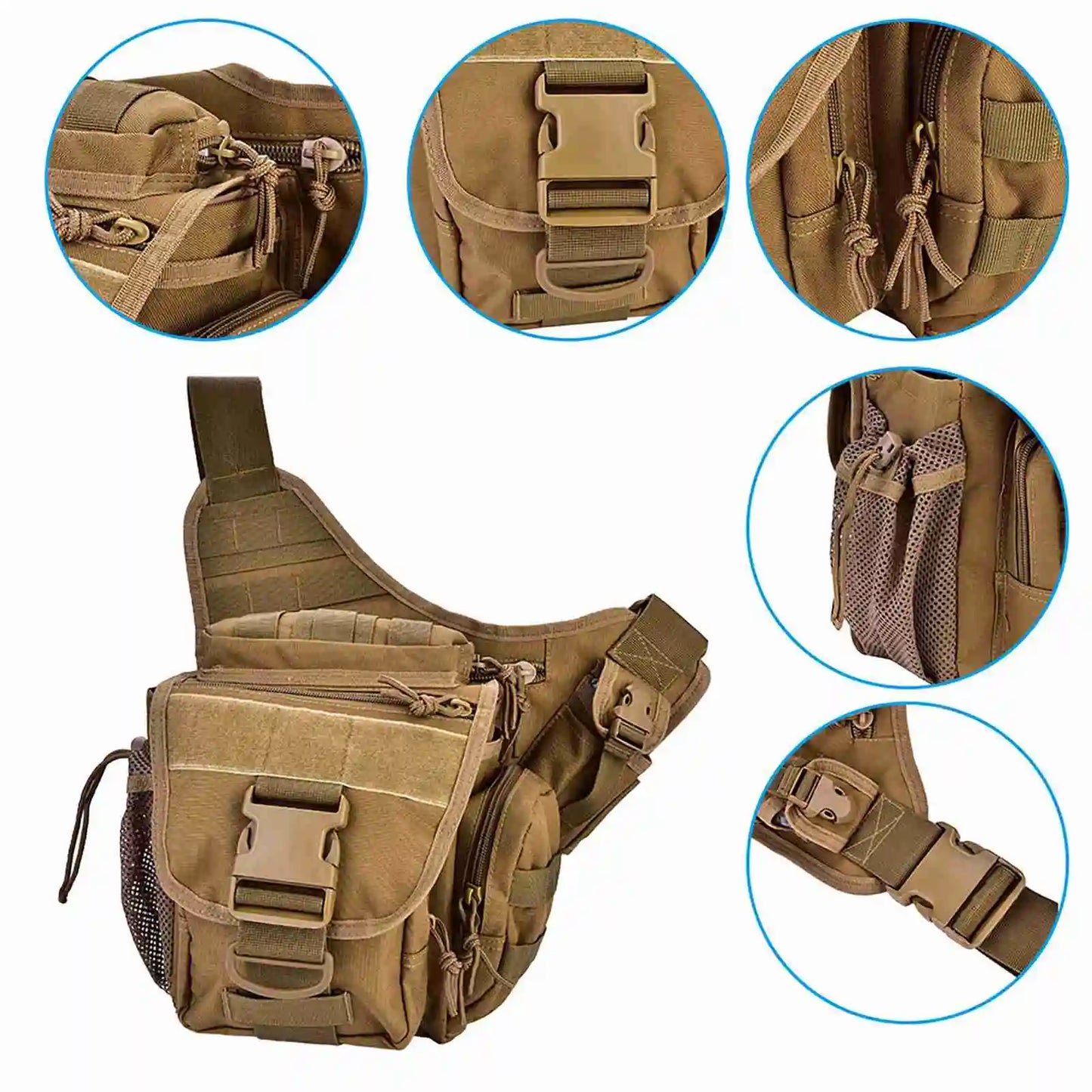 Durable Military Chest Bag For Outdoor Travel And Hiking