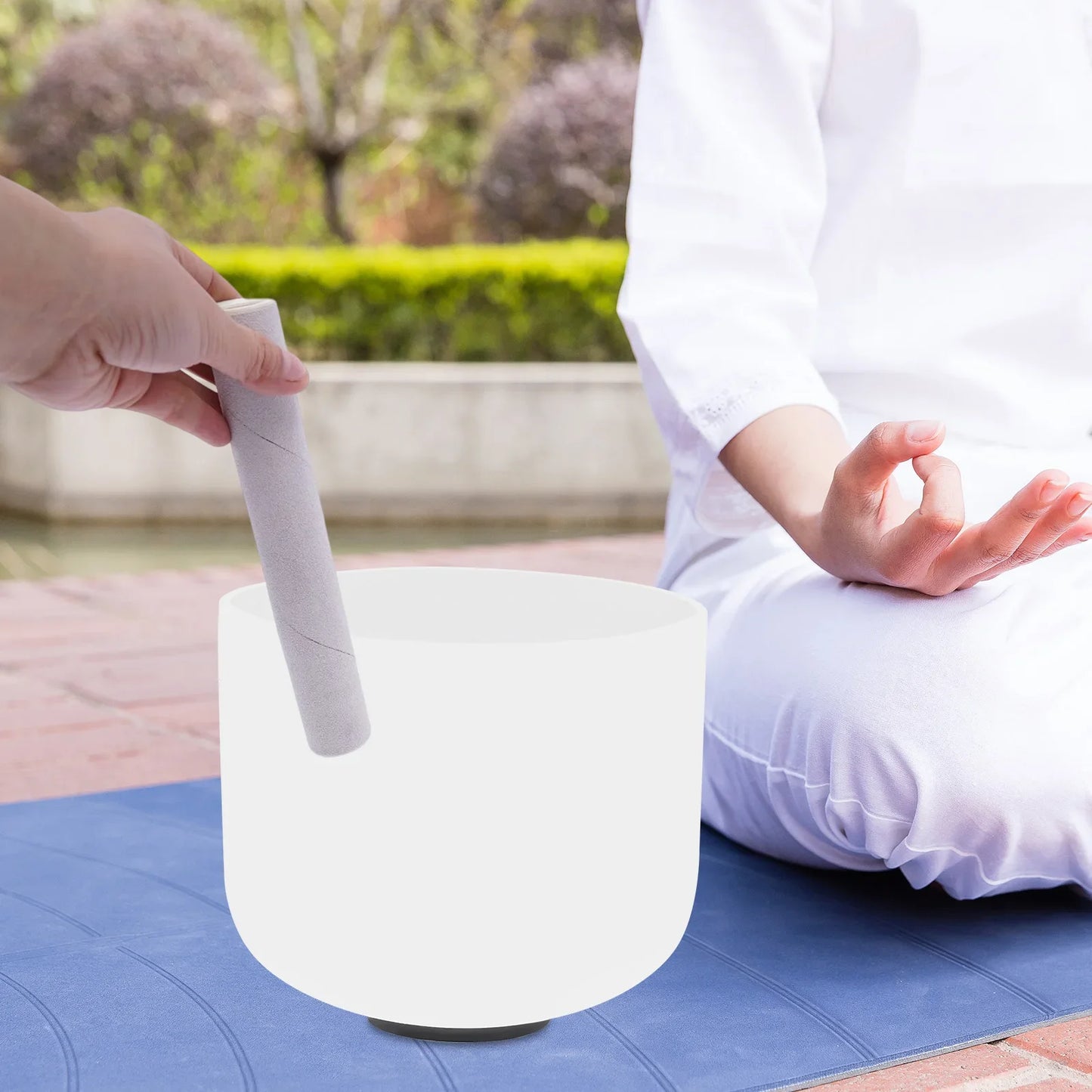 8 Inch Crystal Singing Bowl for Sound Healing Relaxation and Meditation