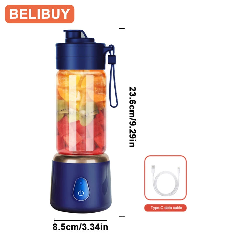Portable Electric Juicer USB Charging Mini Citrus Blender for Travel