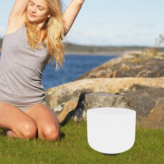 8 Inch Crystal Singing Bowl for Sound Healing Relaxation and Meditation