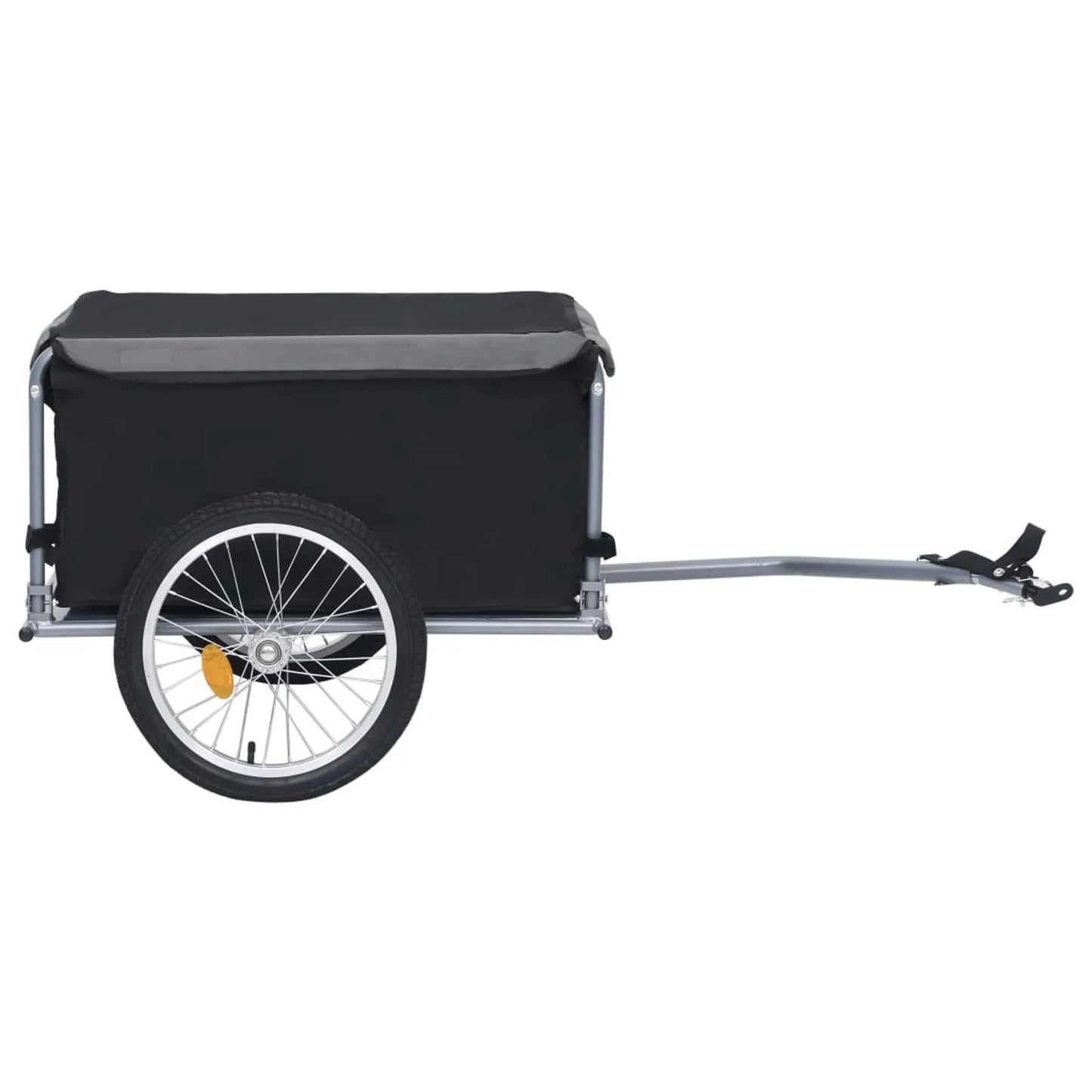 Foldable Bike Cargo Trailer Wagon Cart with Safe Reflectors and 65kg Capacity