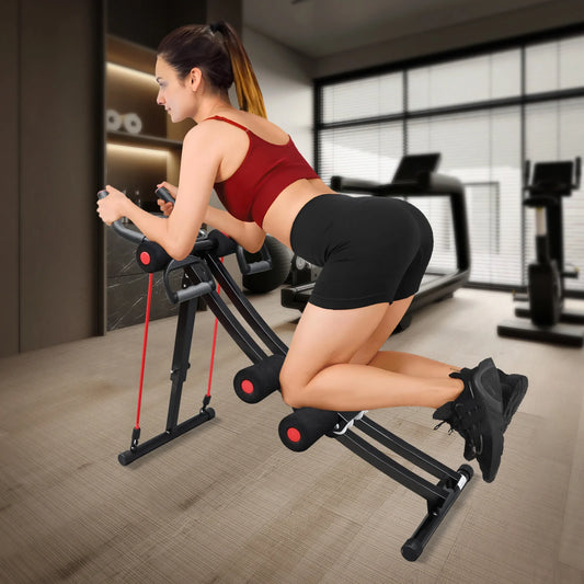 GIKPAL Foldable Ab Machine Core Trainer with LCD Display for Home Gym