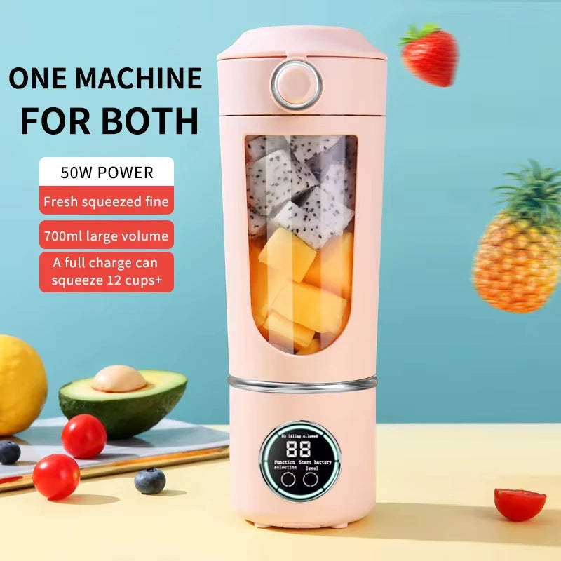 Portable Juice Maker Blender 700ML with Stainless Steel Blades for Smoothies