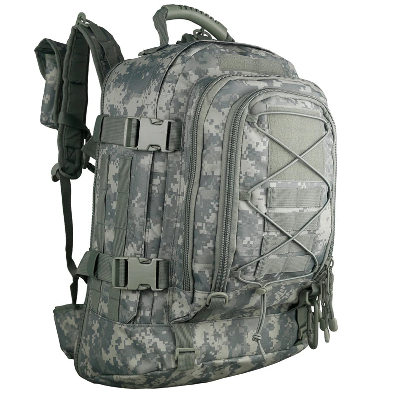 65L Outdoor Tactical Backpack for Men Large Capacity Military Hiking Rucksack