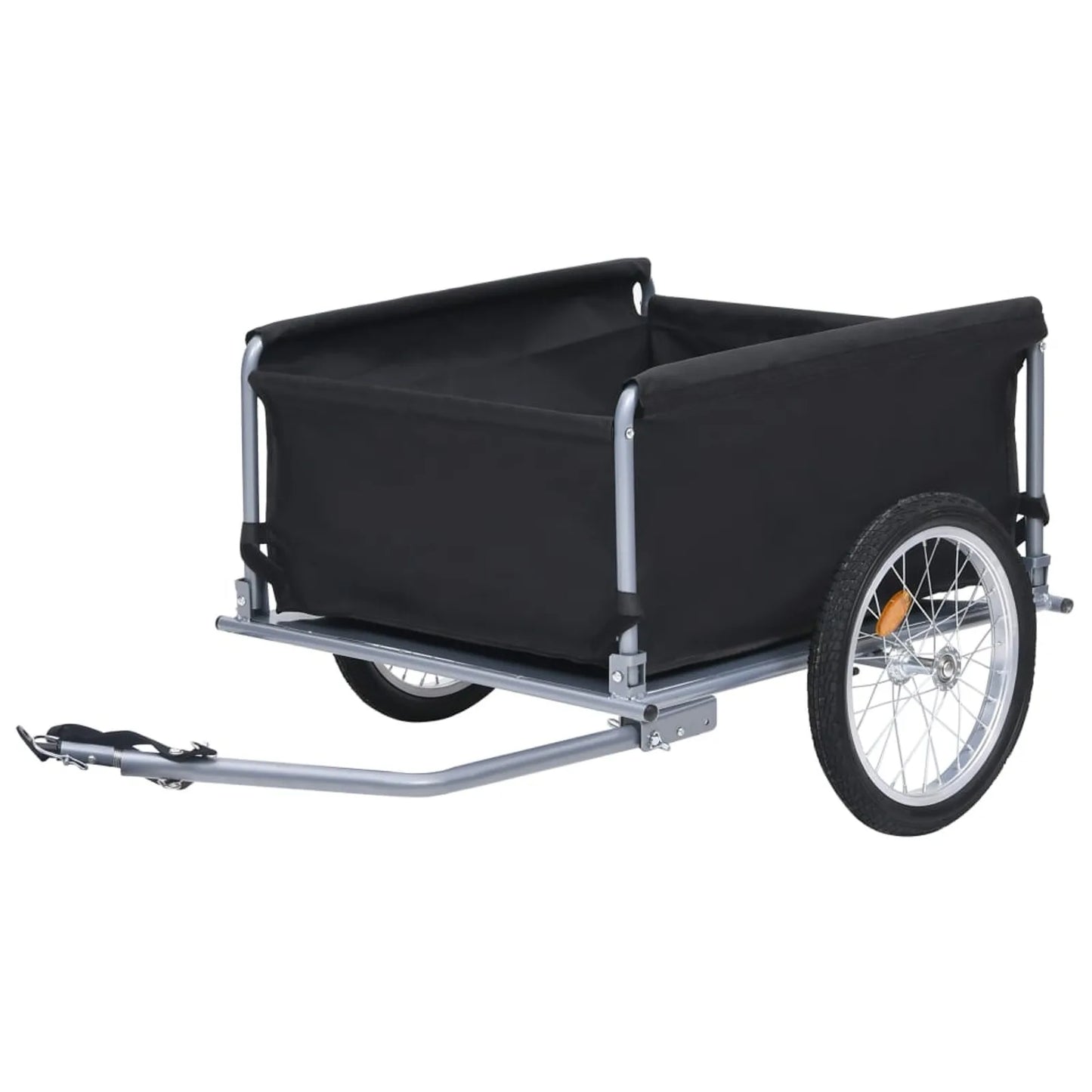 Foldable Bike Cargo Trailer Wagon Cart with Safe Reflectors and 65kg Capacity