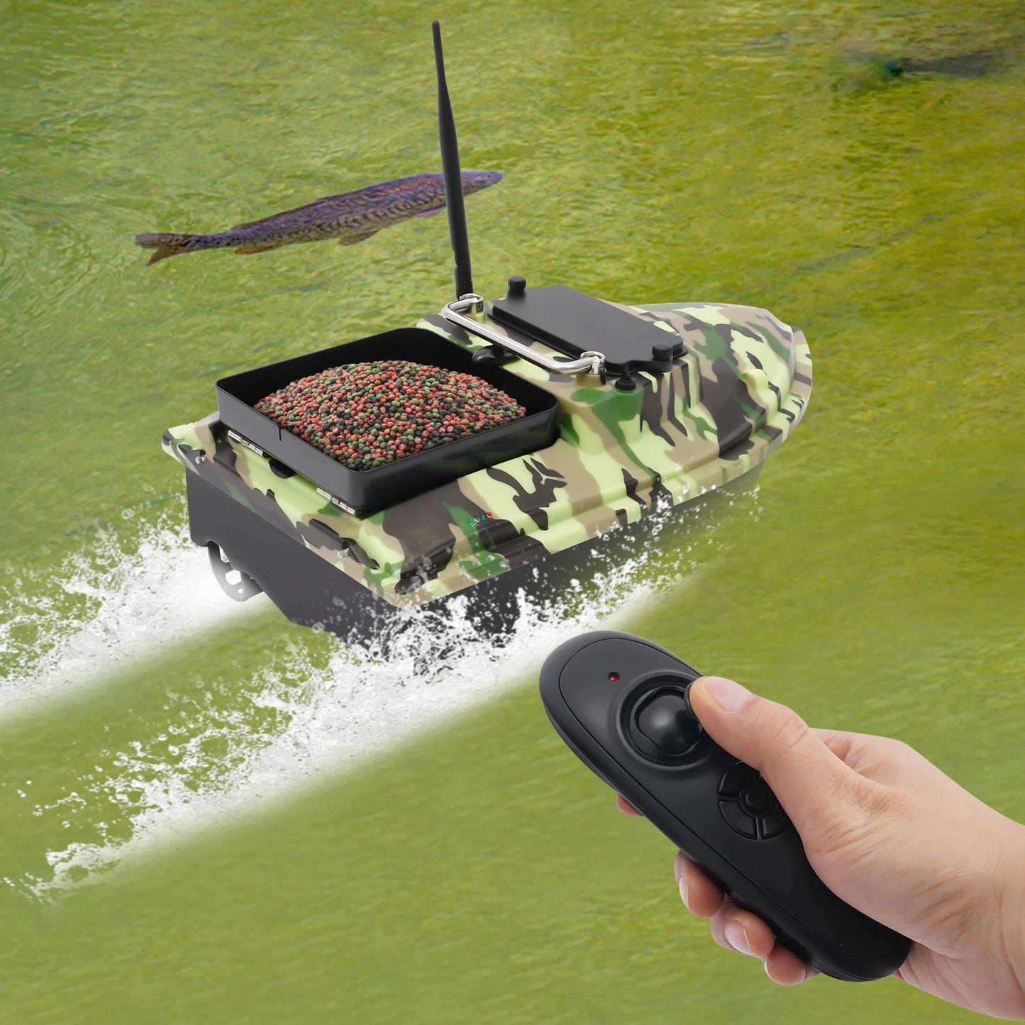 High Speed Remote Control Fishing Bait Boat for Pool and Lake Use