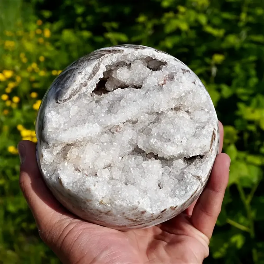 Rare Calcite Crystal Cave Ball Bohemian Home Office Decor