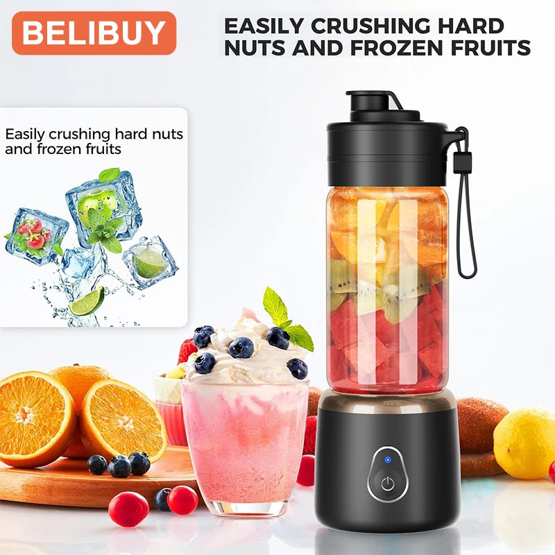 Portable Electric Juicer USB Charging Mini Citrus Blender for Travel