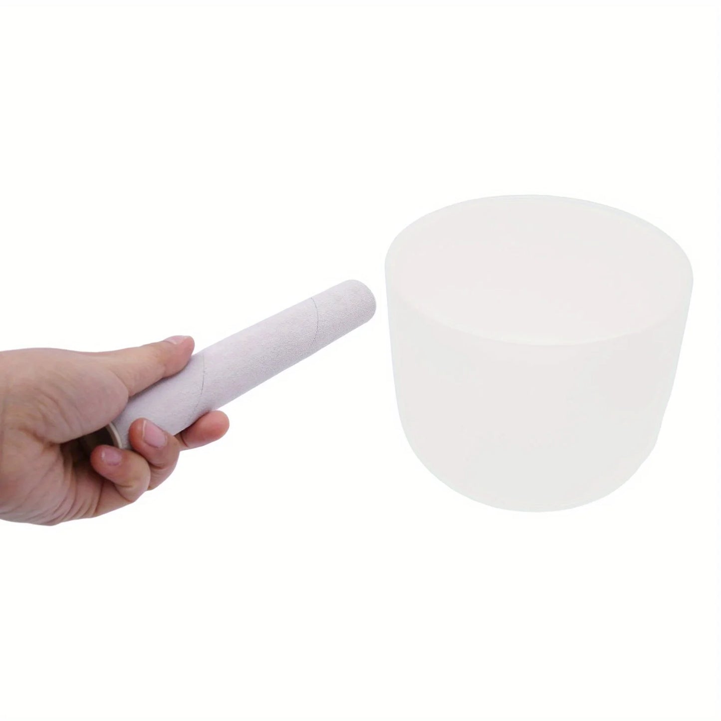 8 Inch Quartz Crystal Singing Bowl for Meditation and Yoga F Note Tone