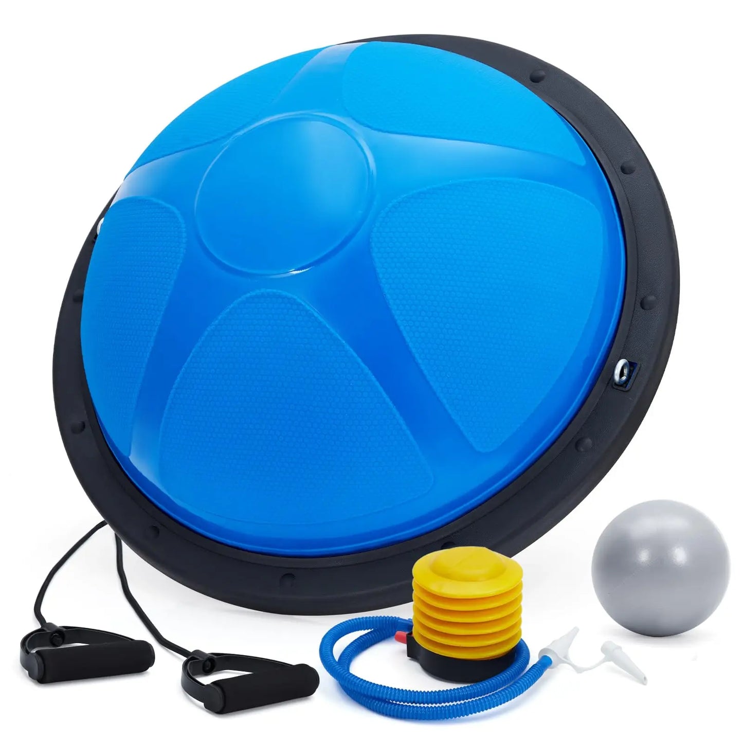 Inflatable Half Yoga Ball Balance Trainer With Nonslip Base Strength Training