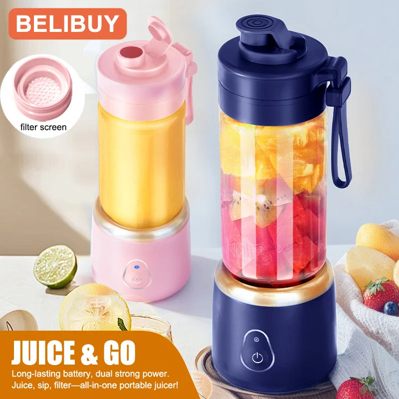 Portable Electric Juicer USB Charging Mini Citrus Blender for Travel