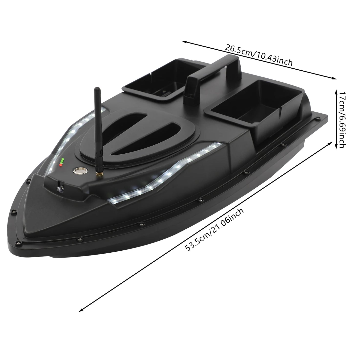 High Speed Remote Control Fishing Bait Boat for Pool and Lake Use