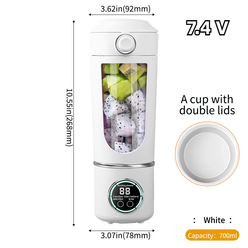 Portable Juice Maker Blender 700ML with Stainless Steel Blades for Smoothies