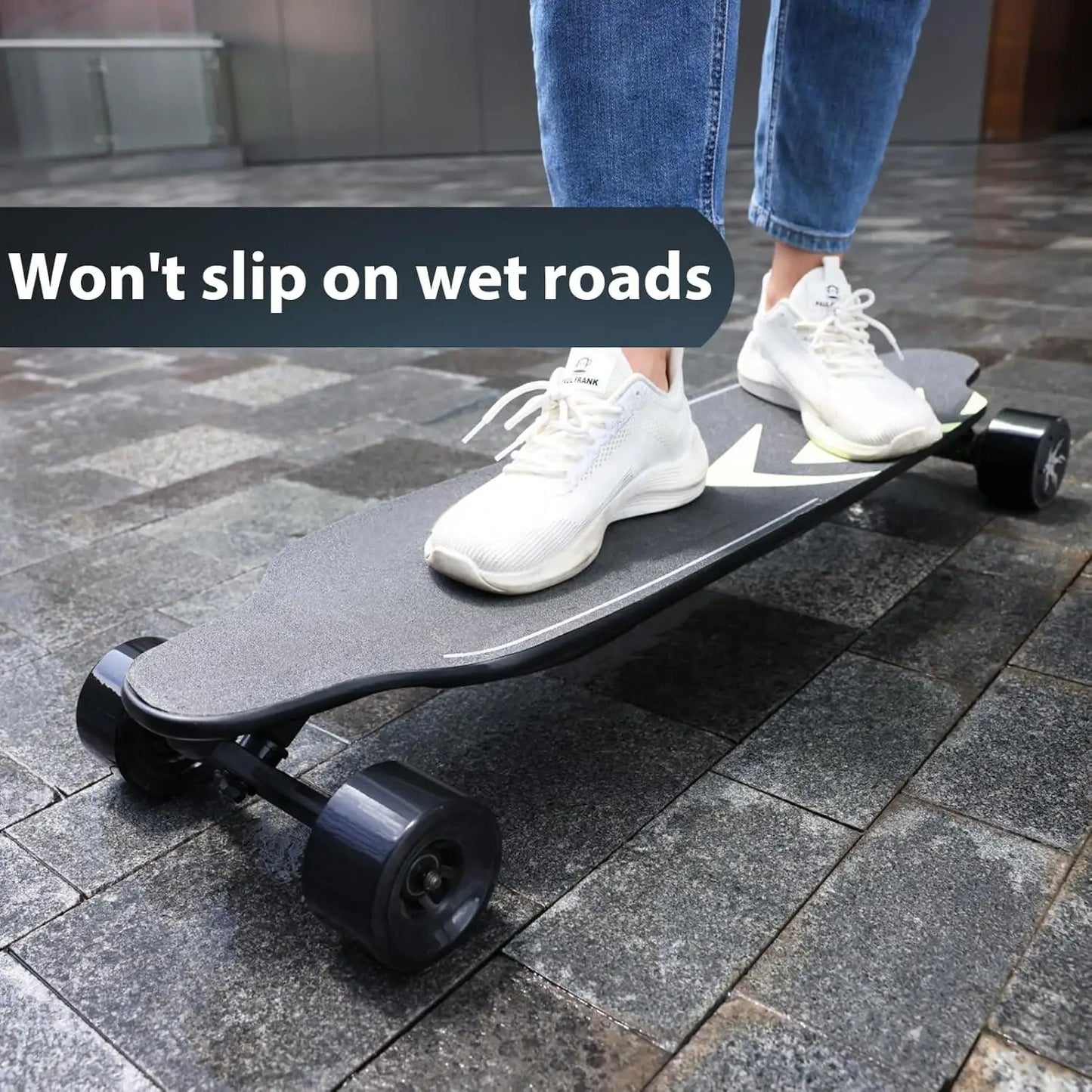 Caroma 38 Inch Electric Skateboard with Remote Control 1200W Brushless Motor 28 MPH Top Speed 300 lbs Max Load Safety Glow Paper