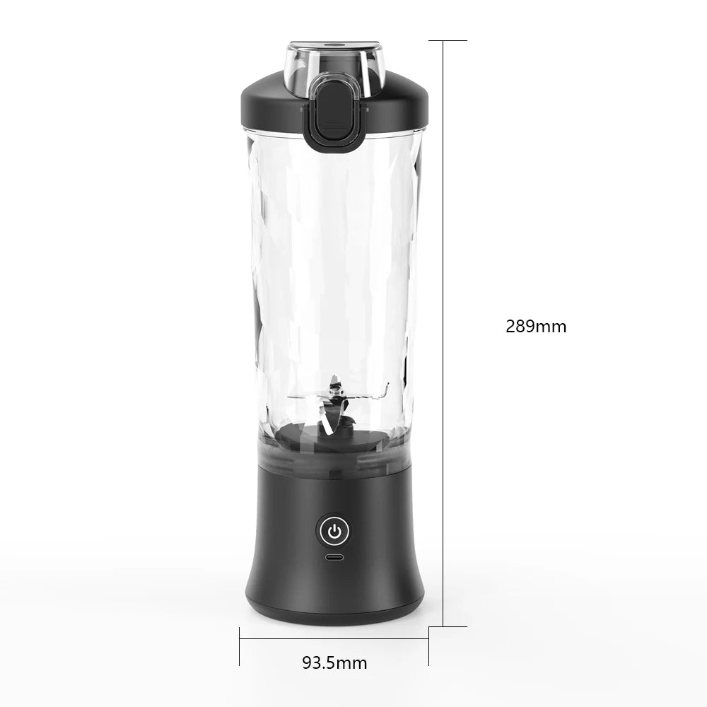 Portable Electric Blender 600ML USB Rechargeable Smoothie Maker and Juicer