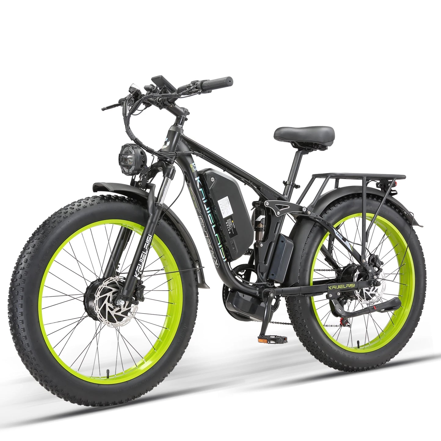 Electric Bike 3000W Dual Motor Fat Tire 52V Battery Brake