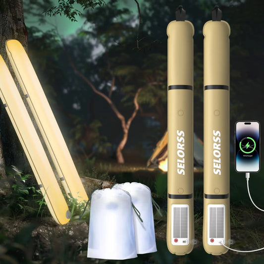 Seloross Solar Camping Lamp 2000mAh Folding Light USB C