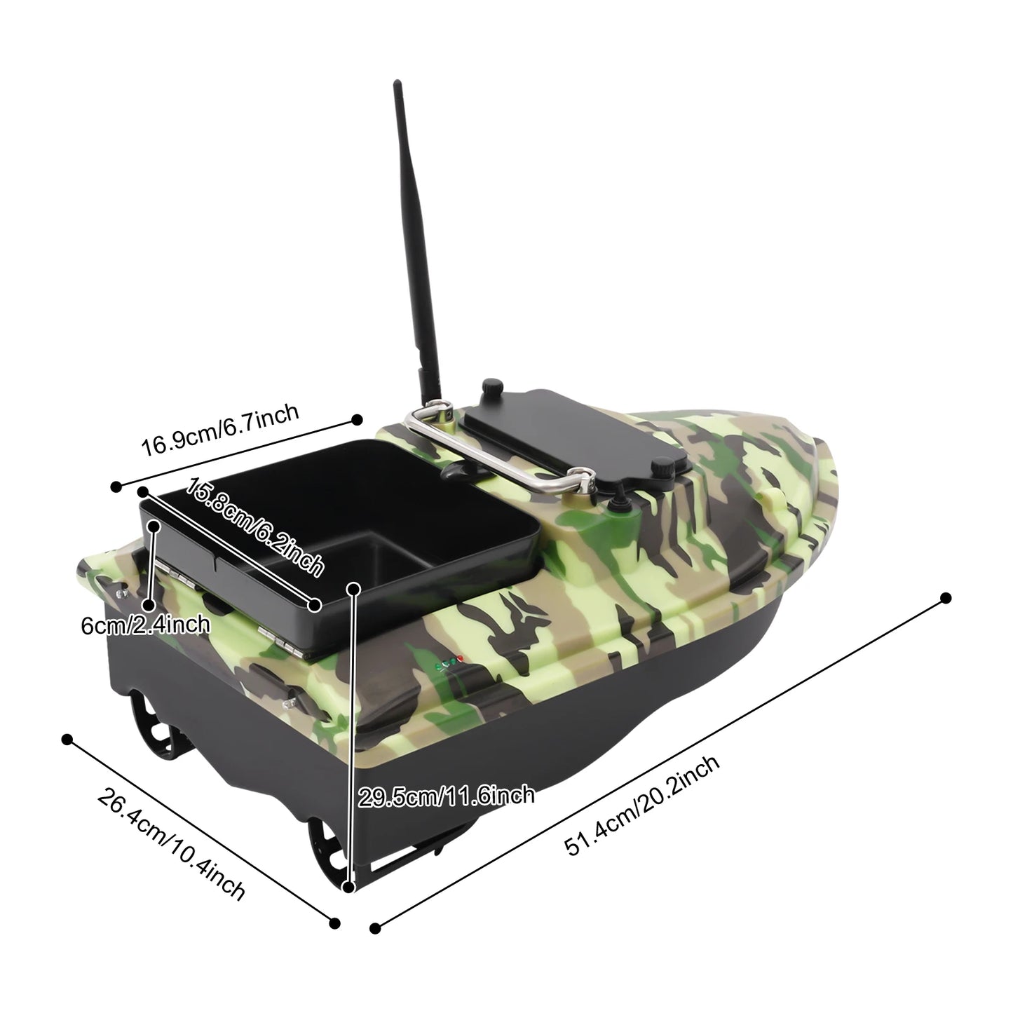High Speed Remote Control Fishing Bait Boat for Pool and Lake Use