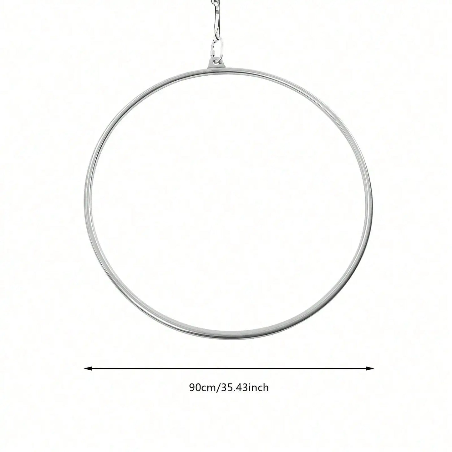 90cm Aerial Lyra Hoop Gymnastic Equipment Lifting Ring Yoga Ring Dance Stainless Steel 350Kg Capacity