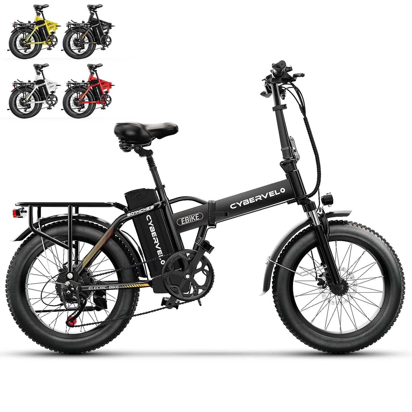 1000W Folding Electric Bike Removable 48V 20Ah Battery