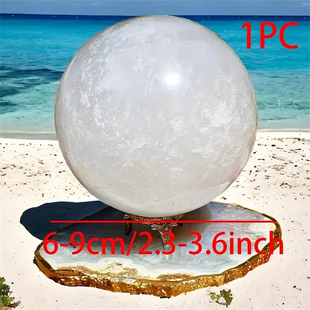 White Calcite Crystal Ball Healing Gemstone For Home Decor