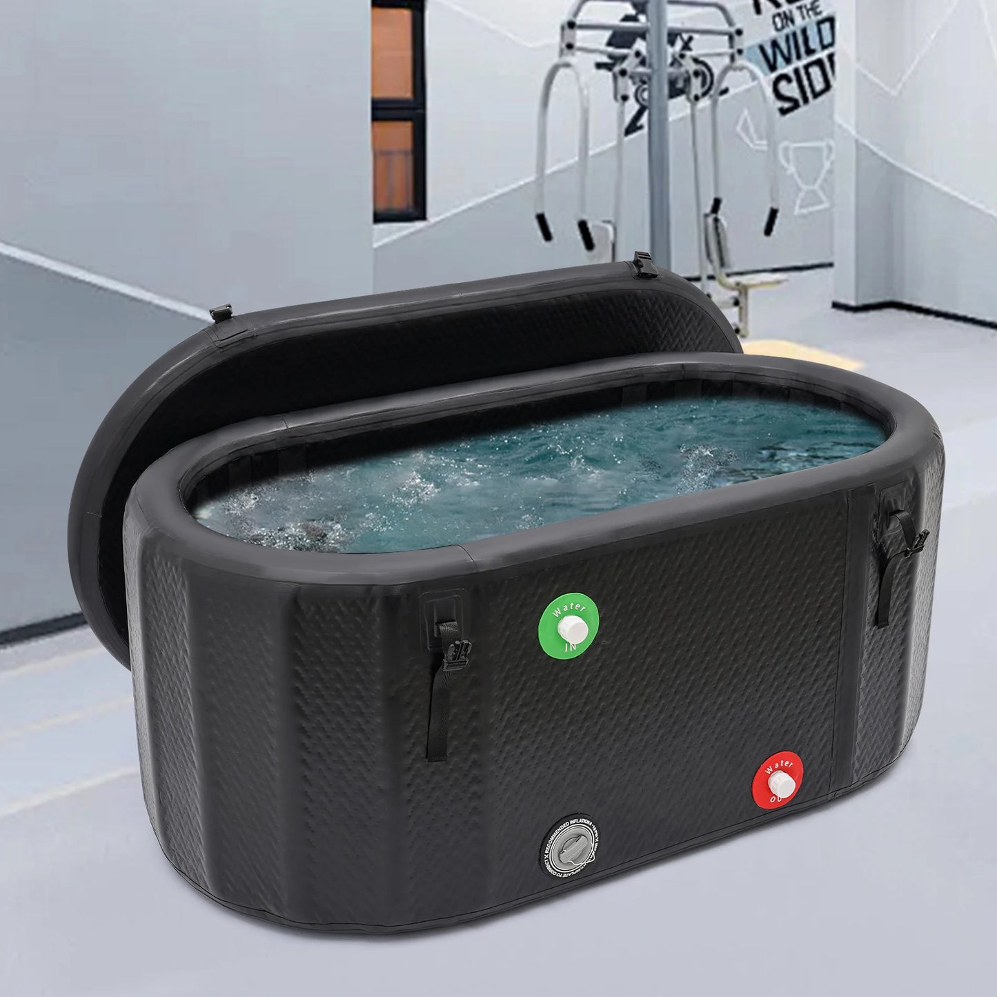 132x70cm Inflatable Ice Bath Tub for Cold Water Therapy and Recovery