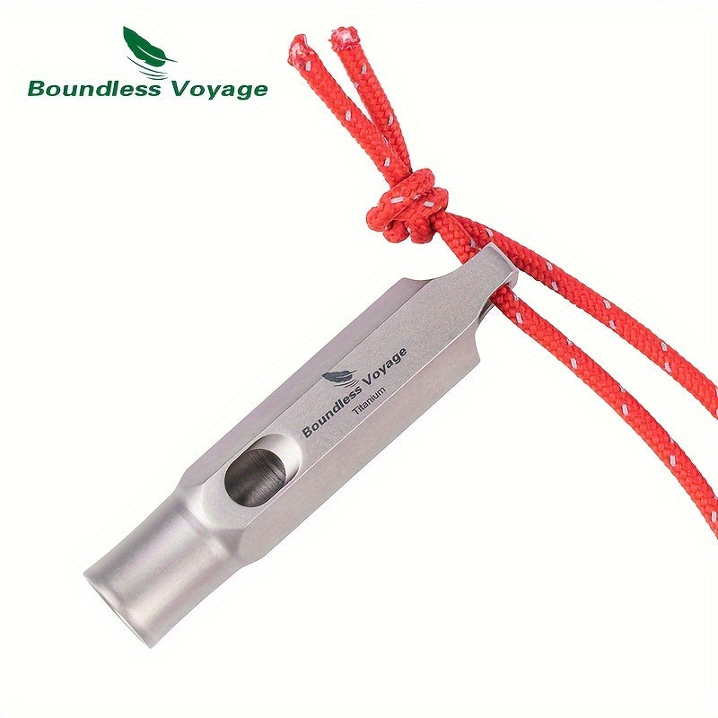 Boundless Voyage Titanium Survival Whistle With Lanyard