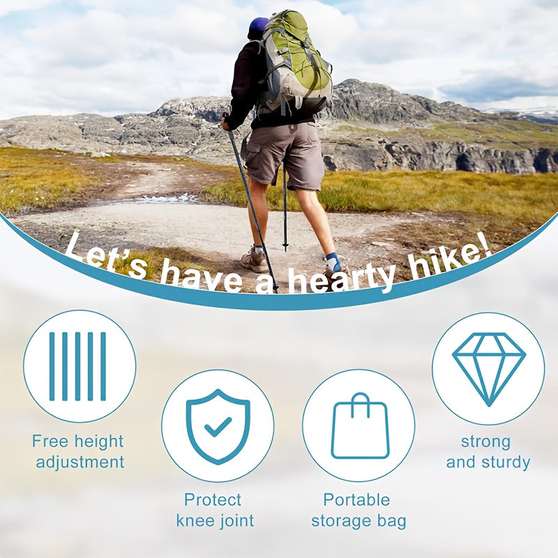 Lightweight Foldable Trekking Poles With Quick Lock