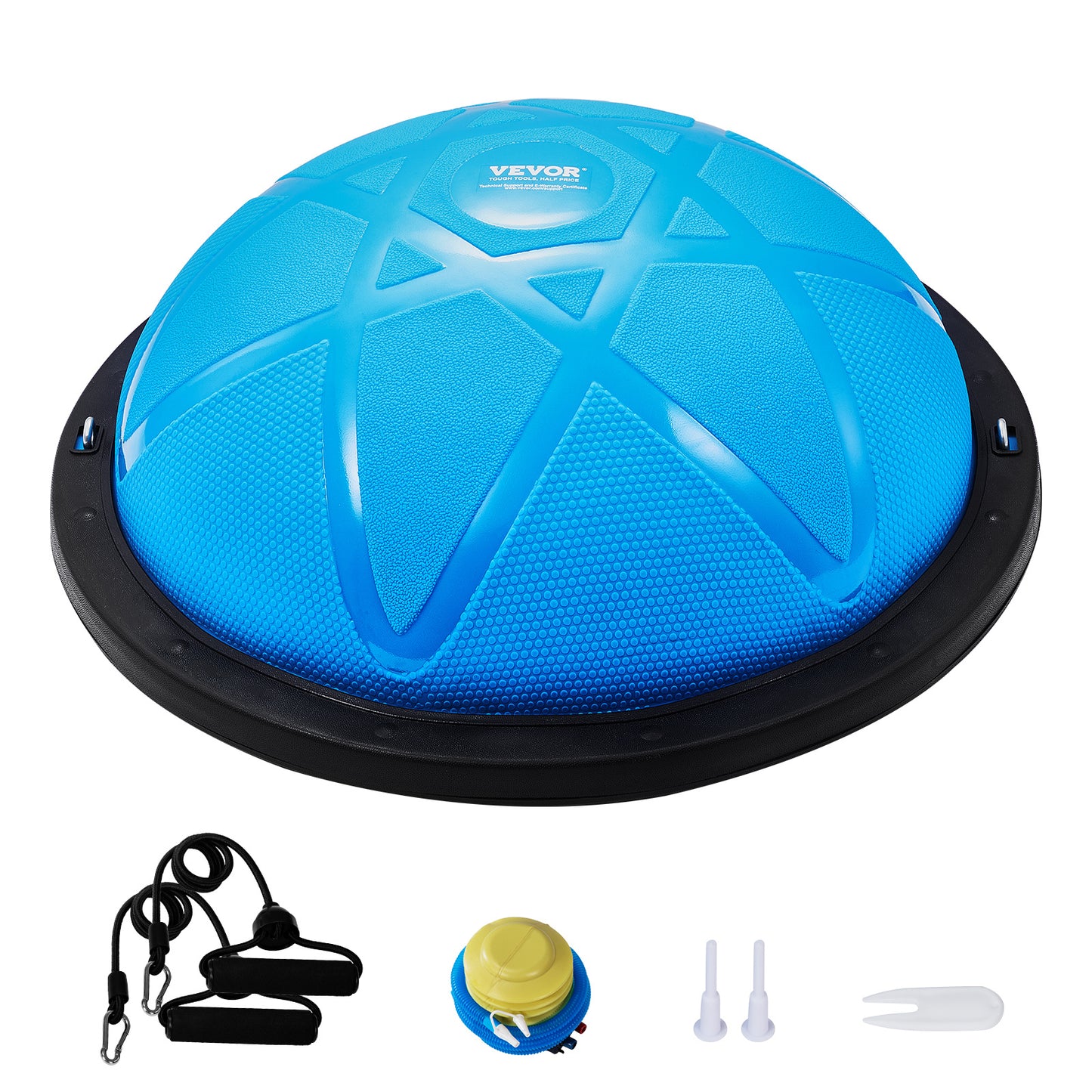 VEVOR 23 Inch Half Exercise Ball With Resistance Band