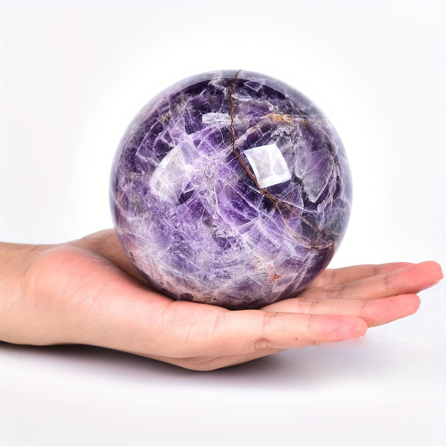 Purple Amethyst Ball Bohemian Ornament For Living Room
