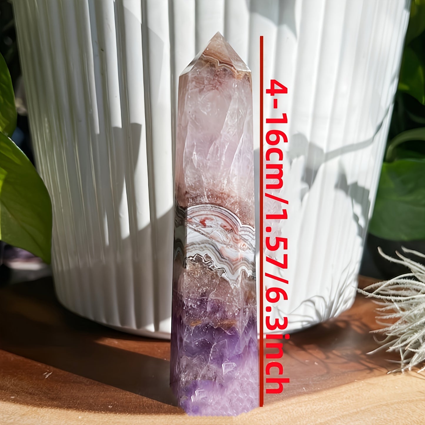 5A Amethyst Lace Agate Crystal Tower Home Decor Gift