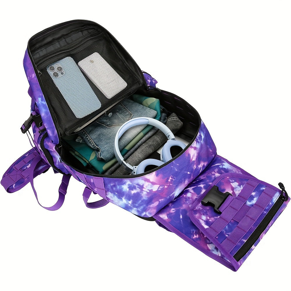 Purple Camouflage Tactical Backpack 13 21 Gallons Waterproof