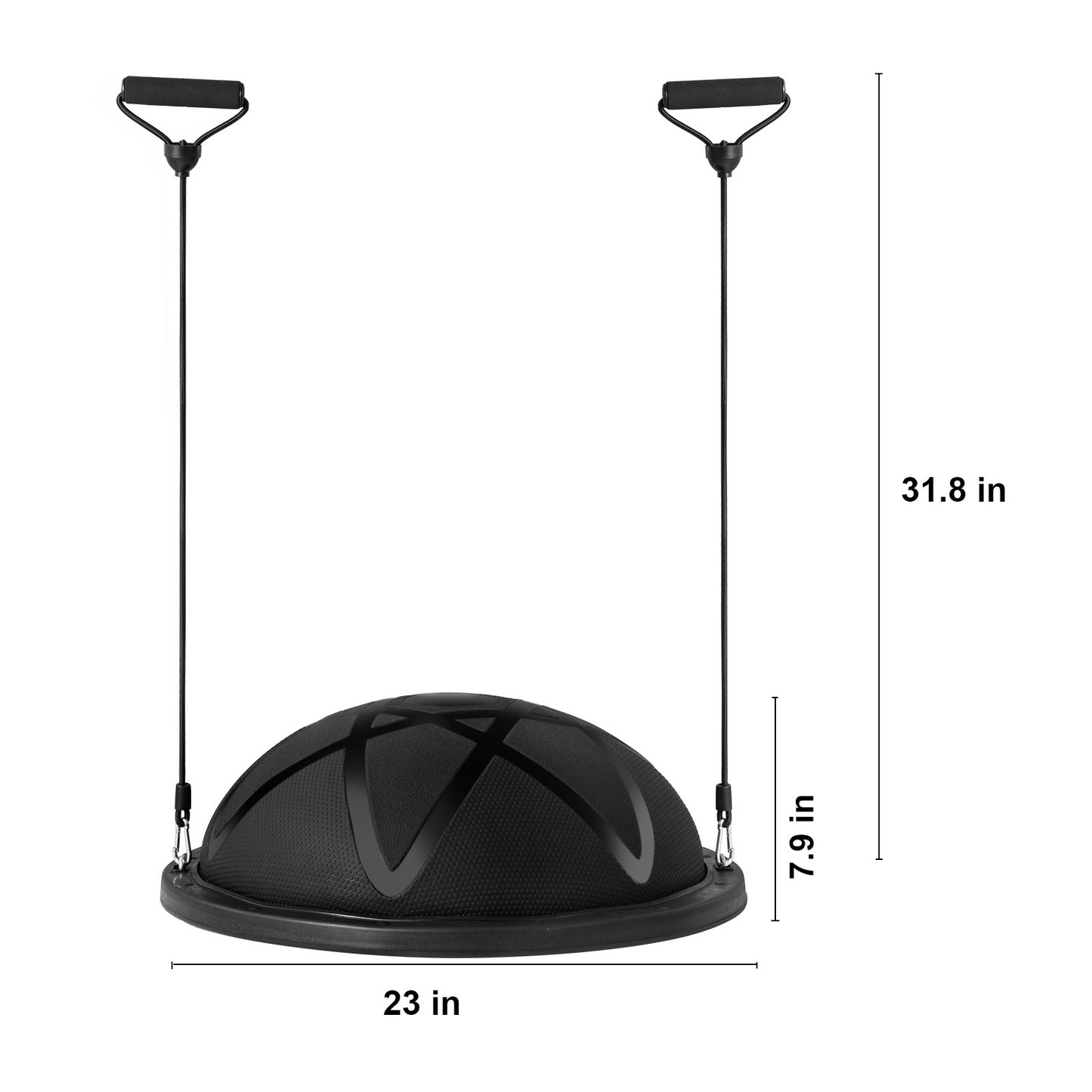 VEVOR 23 Inch Half Exercise Ball With Resistance Band