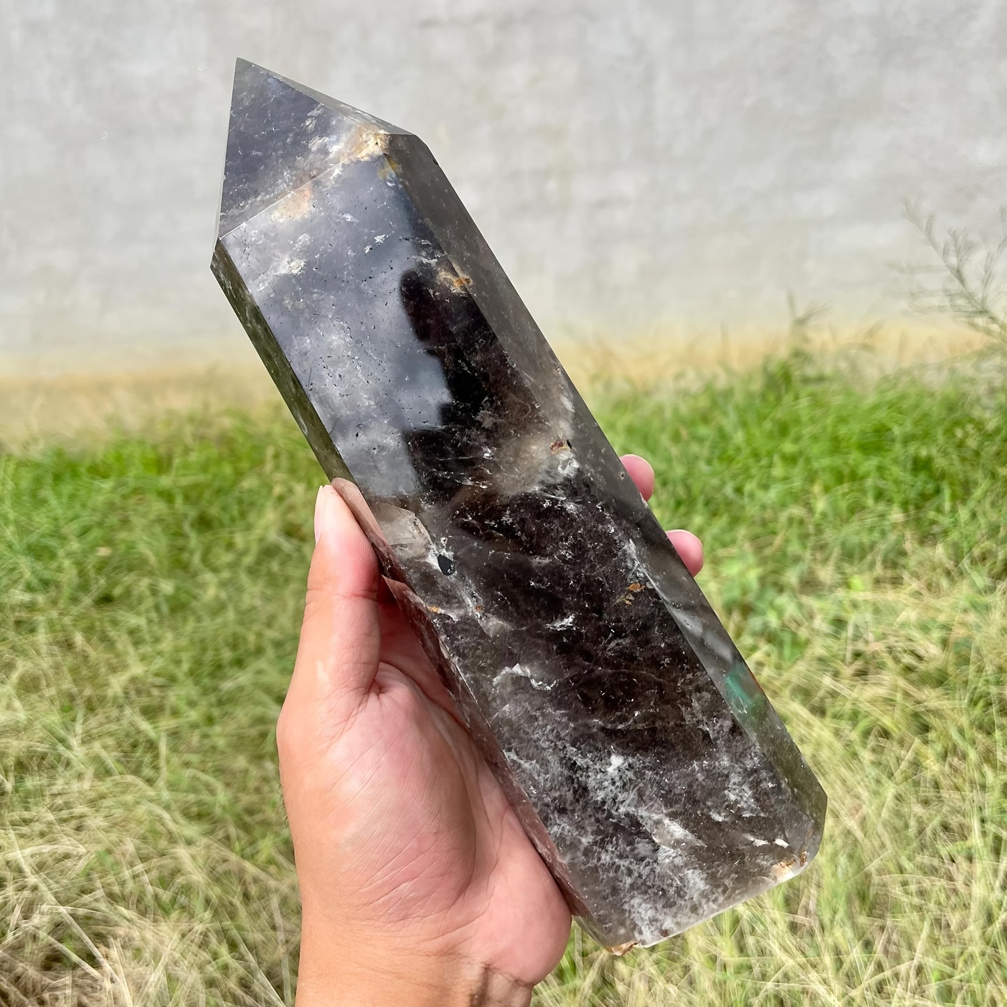 Smoky Quartz Obelisk Wand Crystal Boho Home Decor Gift