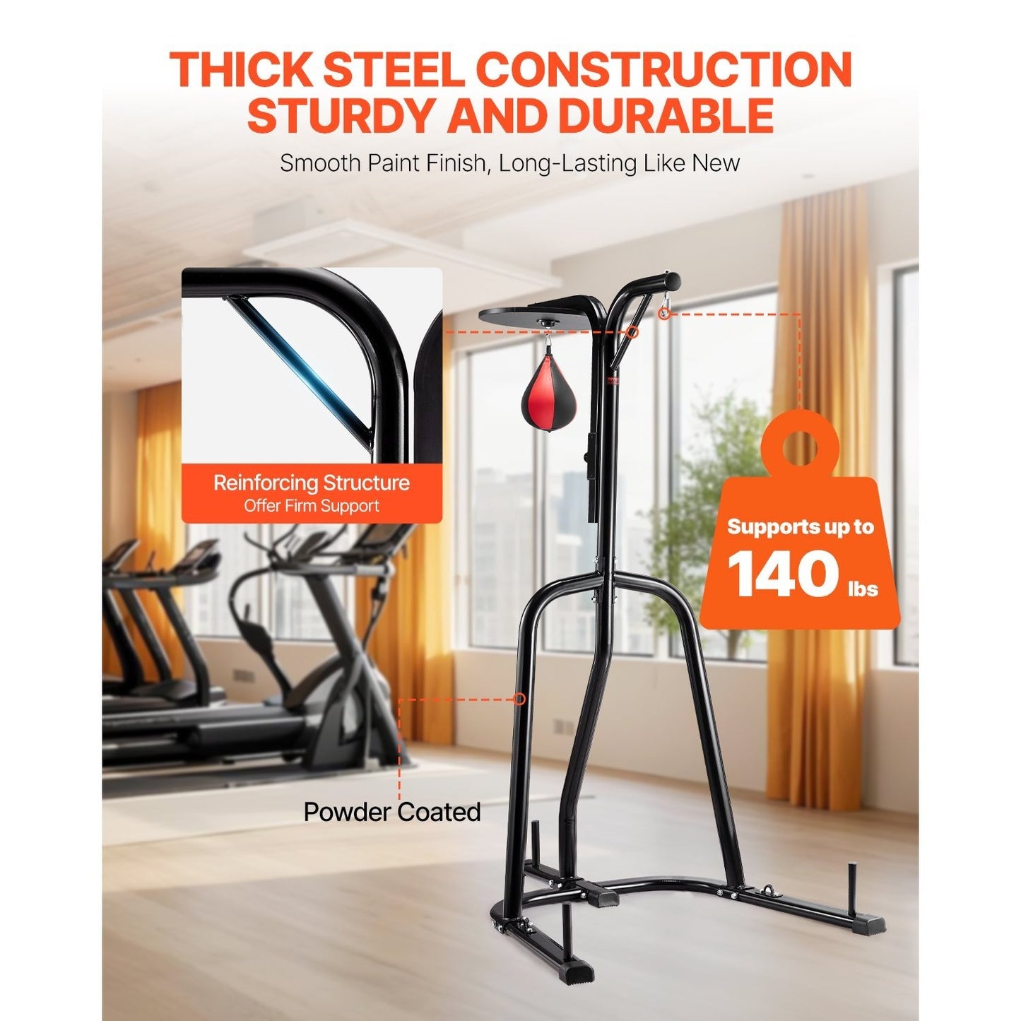Vevor 2 In 1 Heavy Duty Punching Bag Frame Stand Fitness