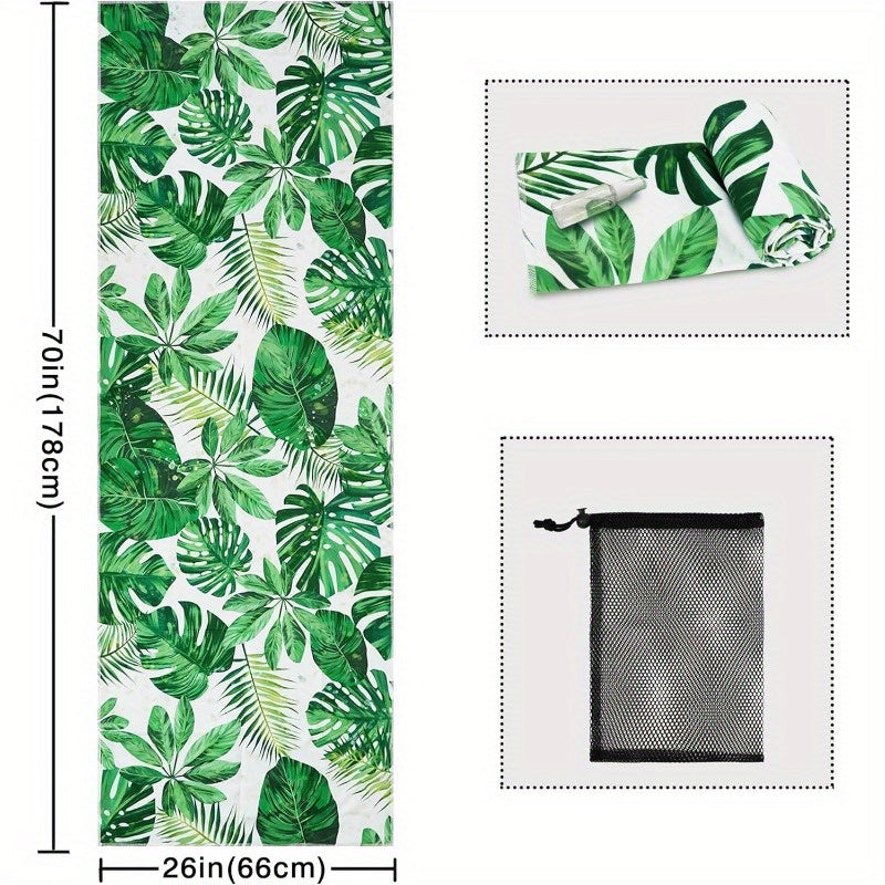 Moisture Wicking Microfiber Yoga Mat With Corner Pockets