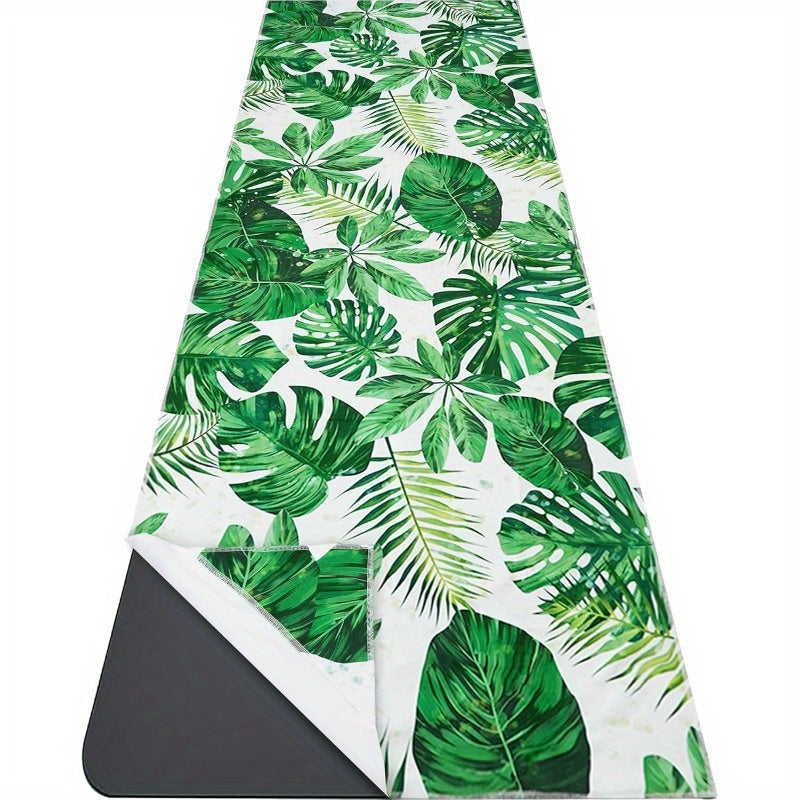 Moisture Wicking Microfiber Yoga Mat With Corner Pockets