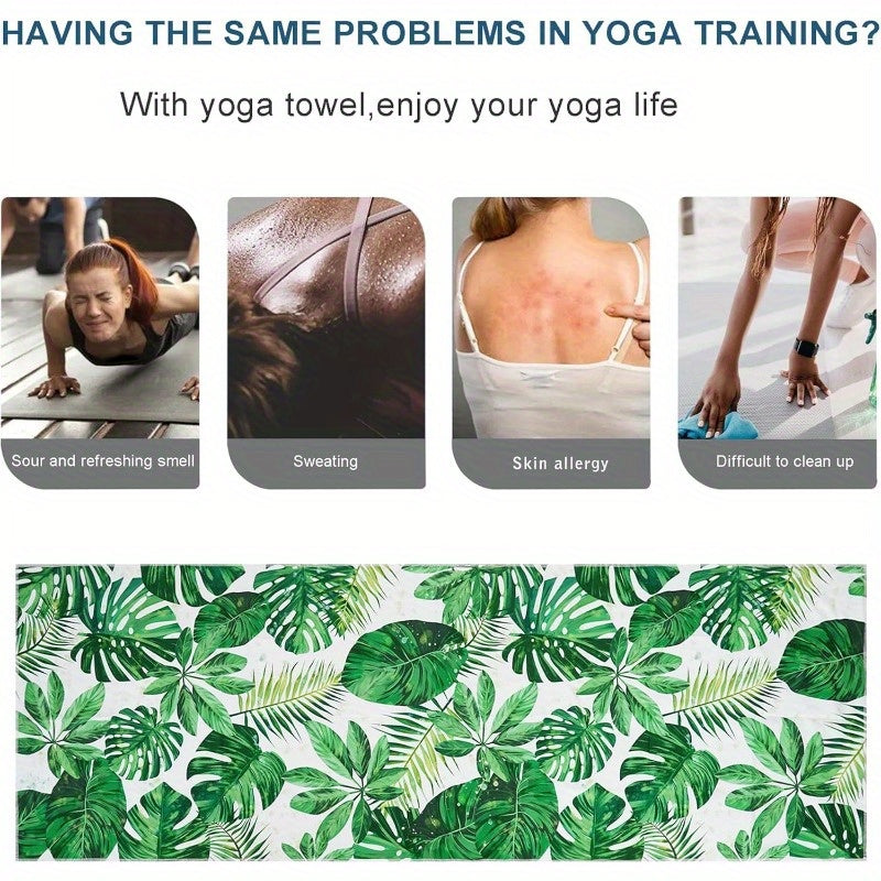 Moisture Wicking Microfiber Yoga Mat With Corner Pockets