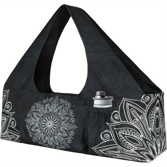 Large Yoga Mat Bag With Strap Zipper Pockets Fits Most Mats