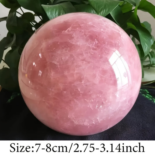 Natural Polished Rose Quartz Crystal Ball Massage Sphere