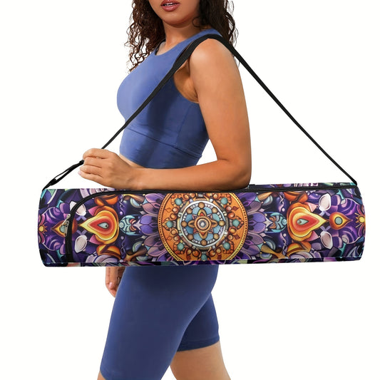 Boho Mandala Yoga Mat Bag Polyester Shoulder Carrier