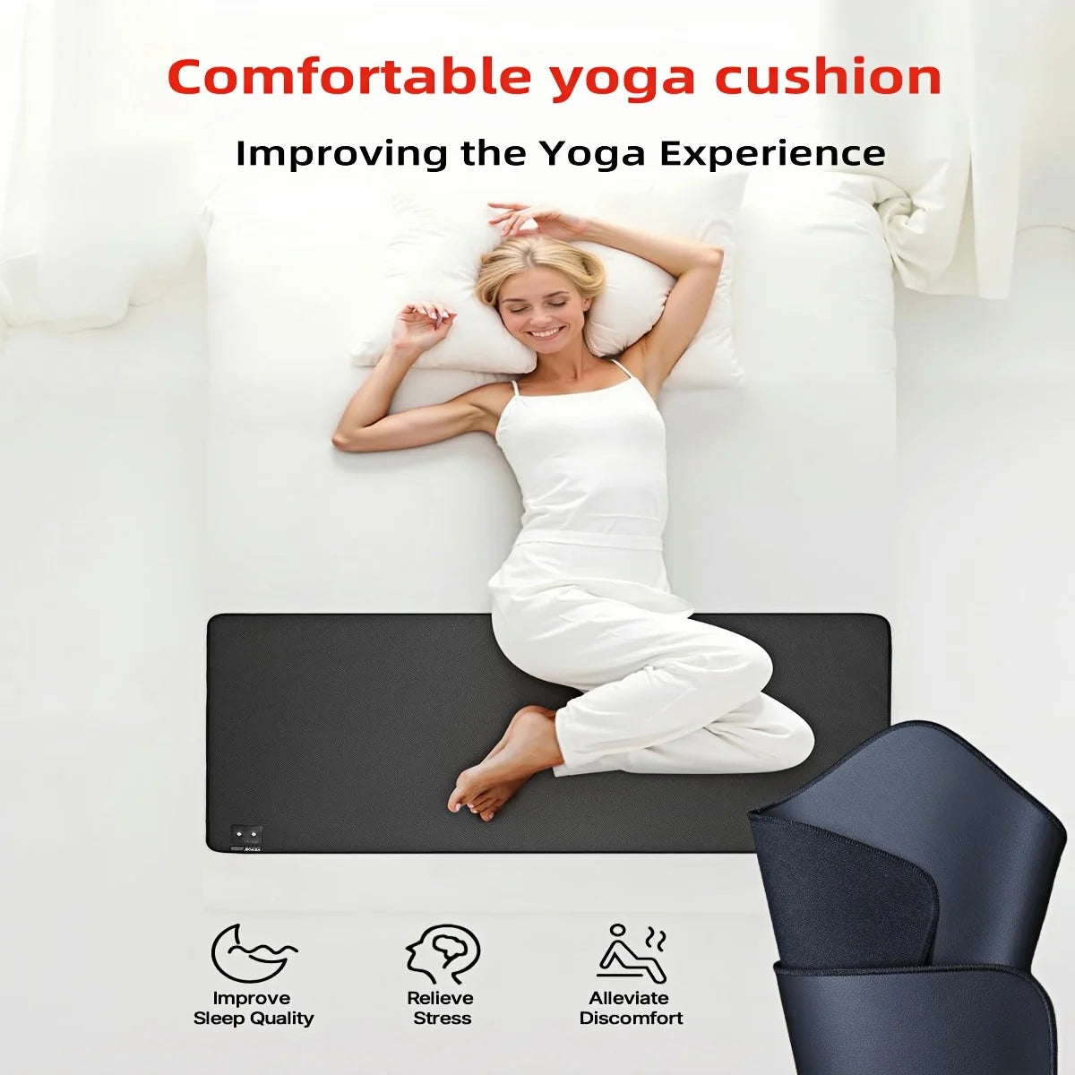 Grounding PU Yoga Mat For Home Gym Outdoor Use With Cord