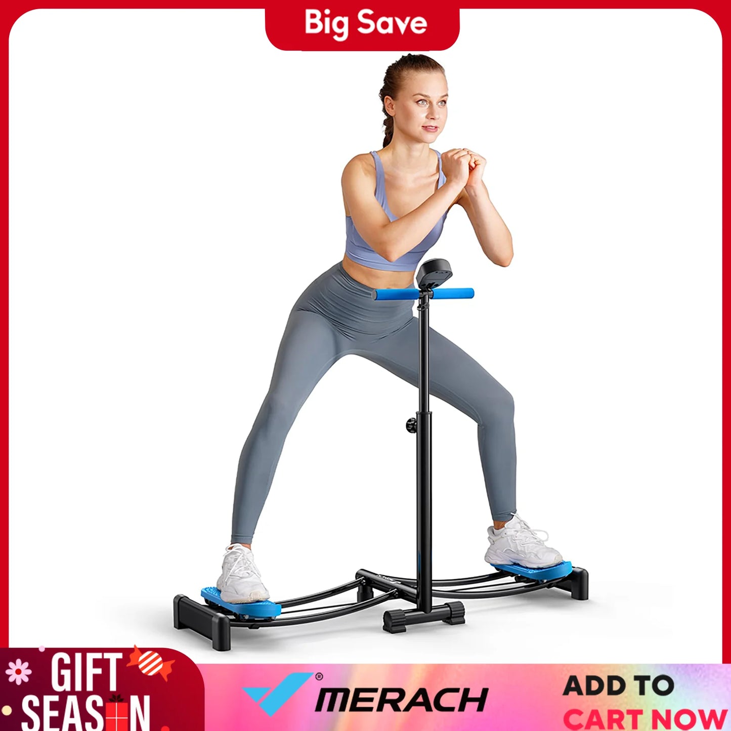 Merach Ski Machine Simulated Trainer Adjustable Height