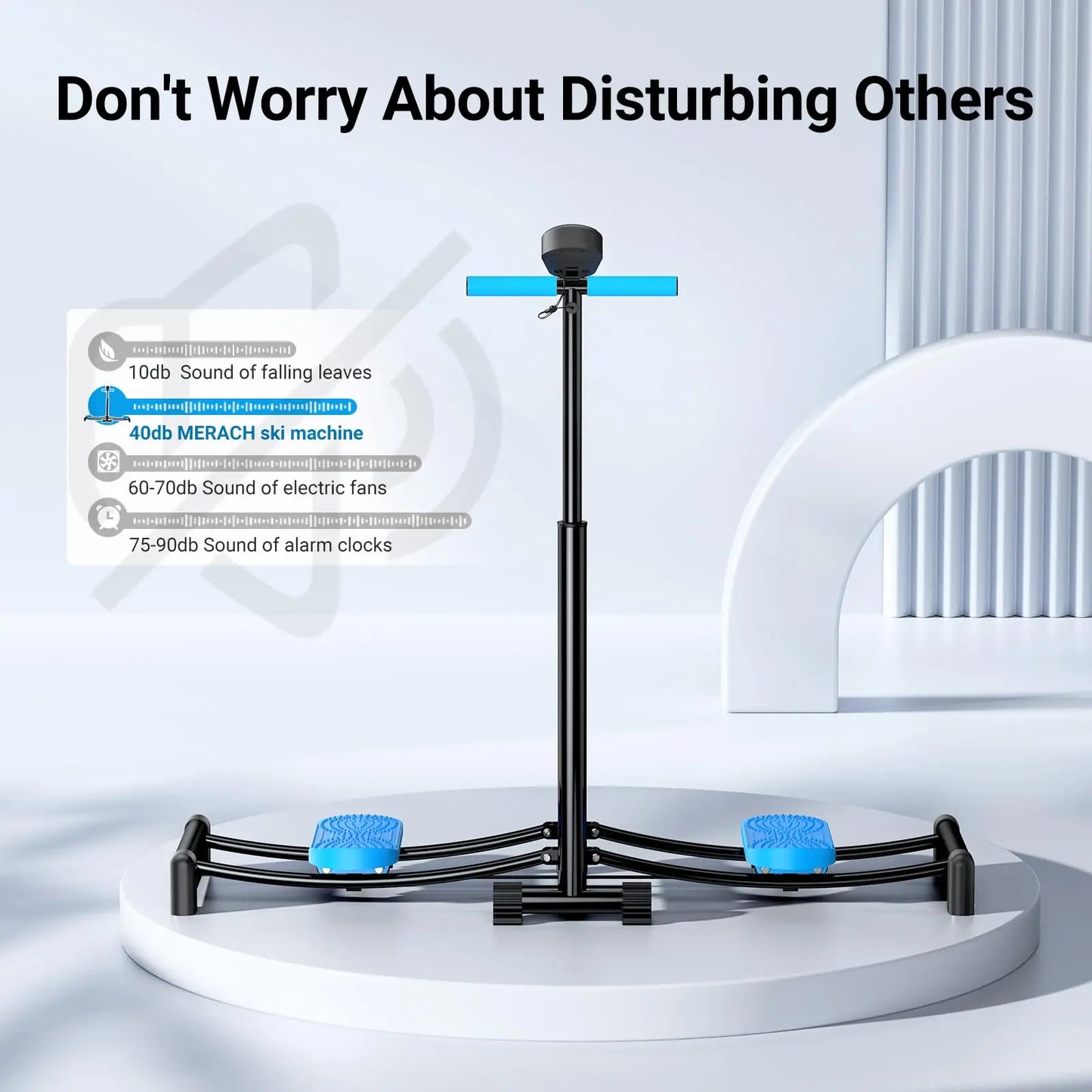 Merach Ski Machine Simulated Trainer Adjustable Height