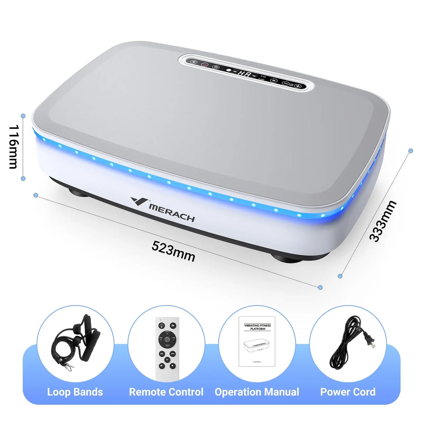 Merach Vibration Plate Exercise Machine for Whole Body Workout and Lymphatic Drainage