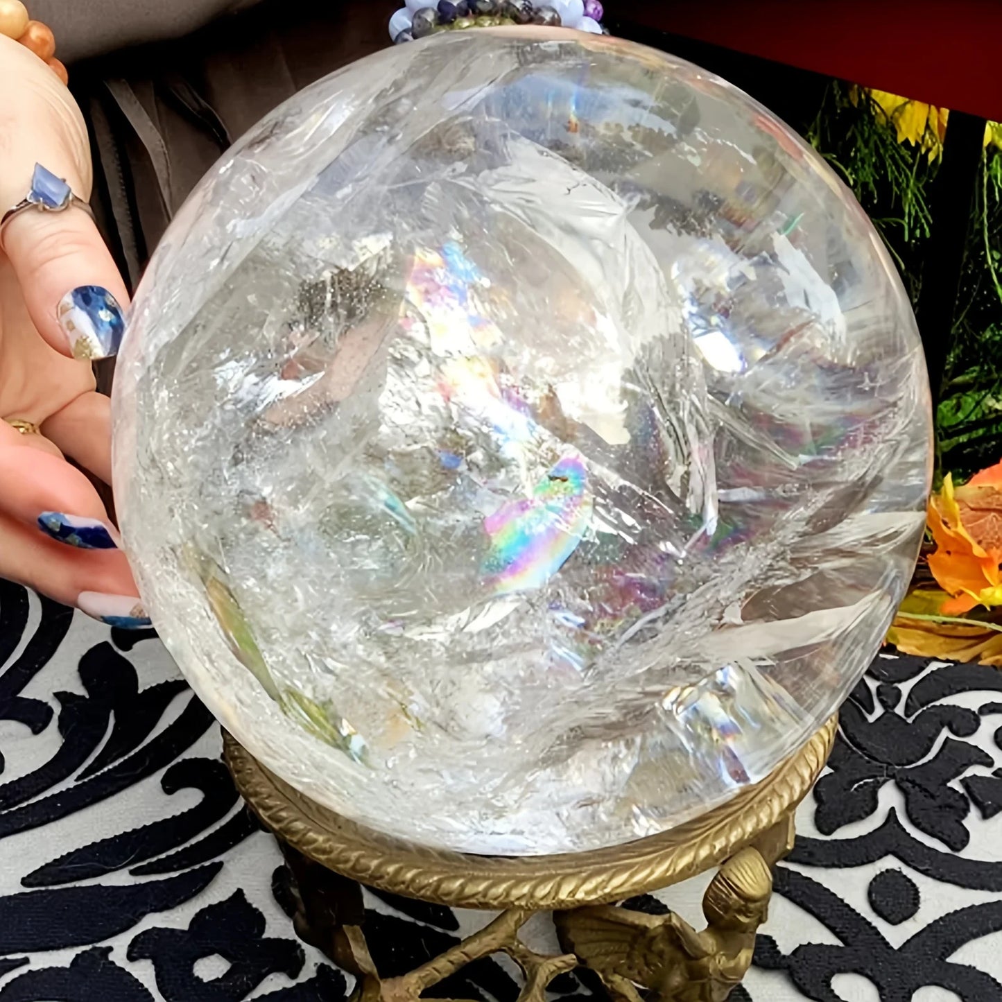 Large Elegant Clear Quartz Crystal Sphere Polished Ball For Home Decor Gift