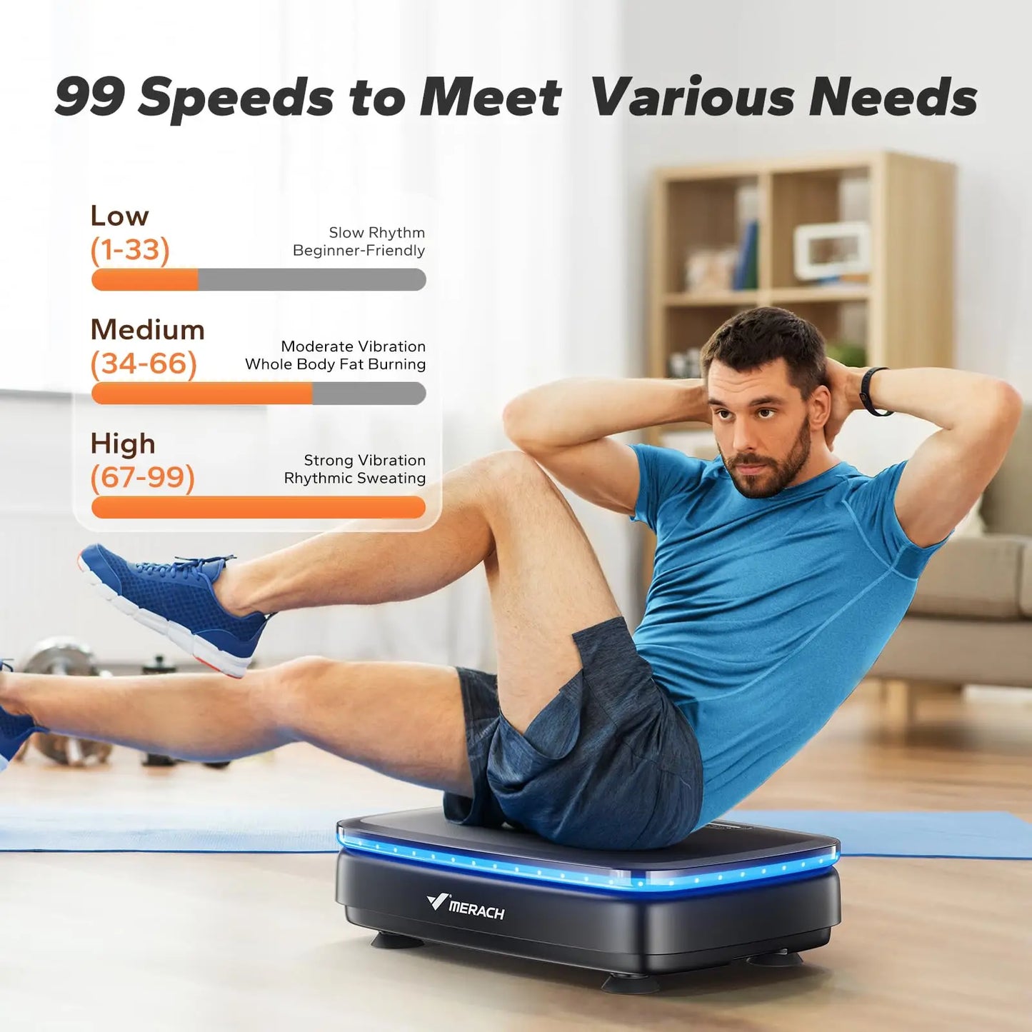 Merach Vibration Plate Exercise Machine for Whole Body Workout and Lymphatic Drainage