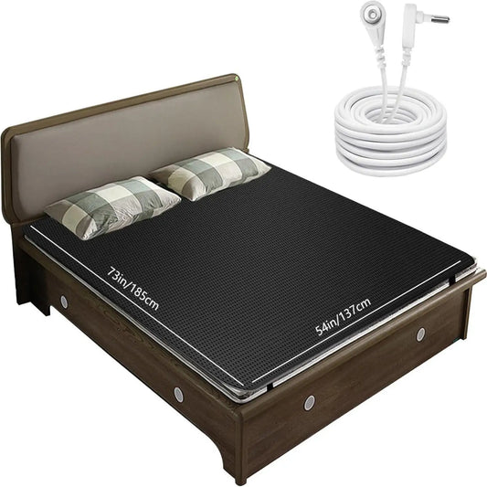 Grounding Sheet And Perforated Grounding Mat With Conductive Carbon Faux Leather