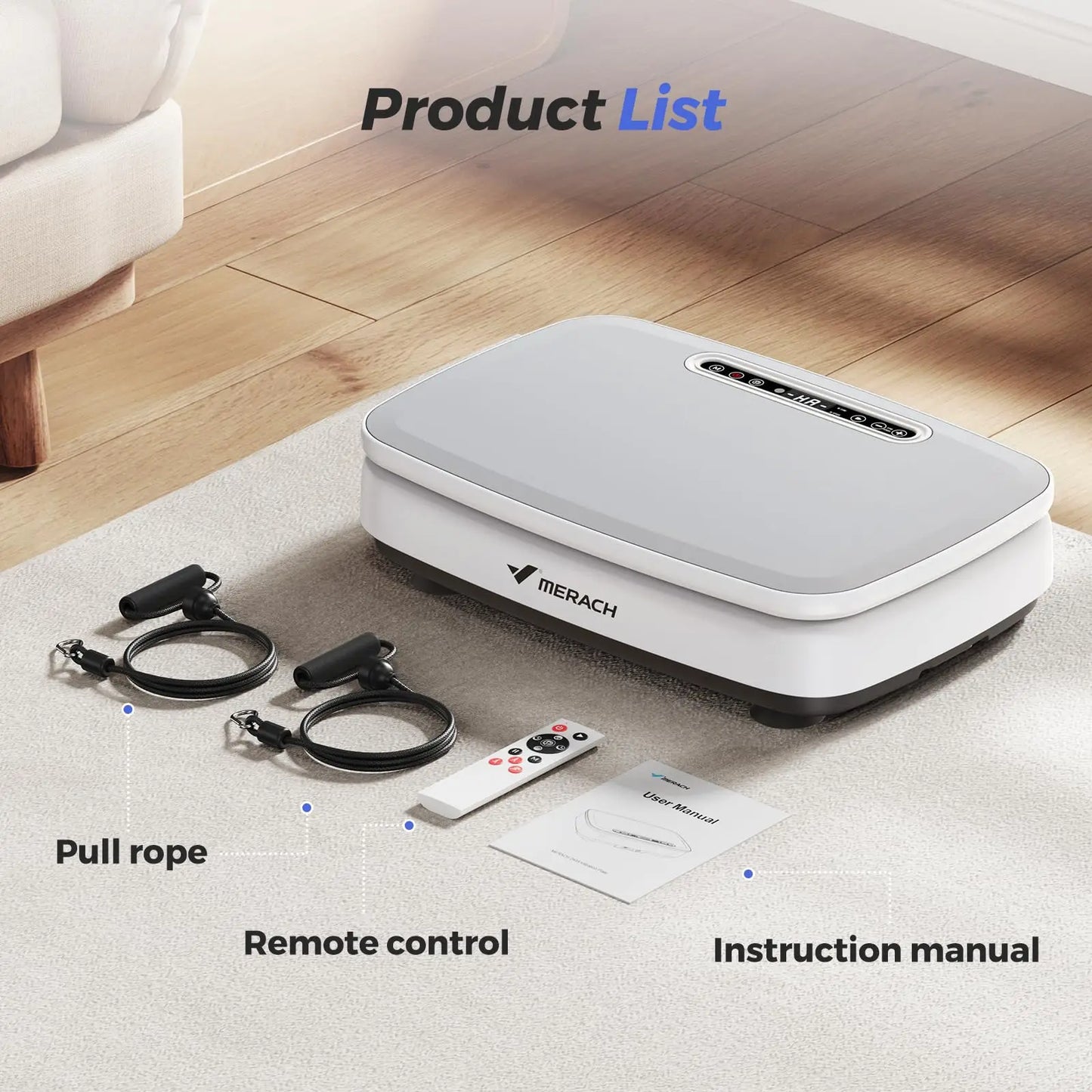 Merach Vibration Plate Exercise Machine for Whole Body Workout and Lymphatic Drainage