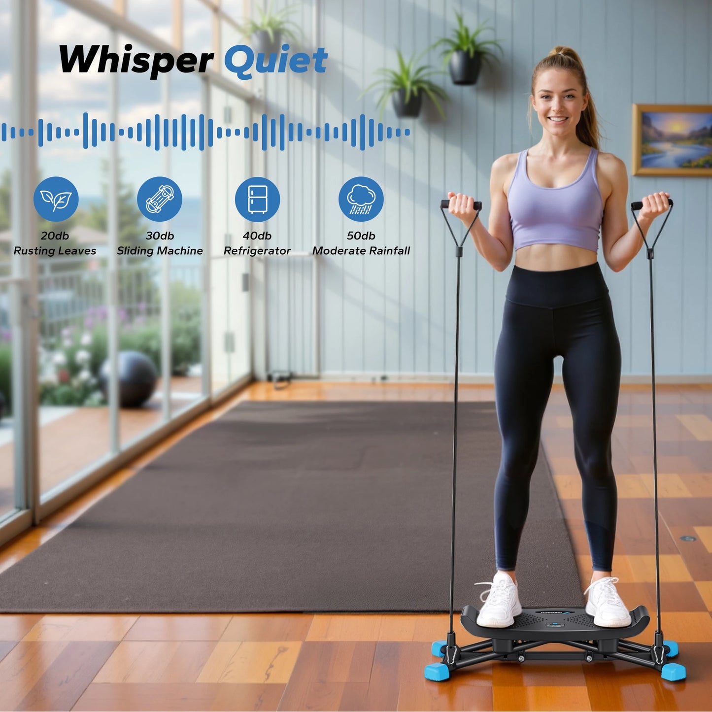 MERACH Ski Machine Simulated Ski Trainer for Full Body Cardio Workout